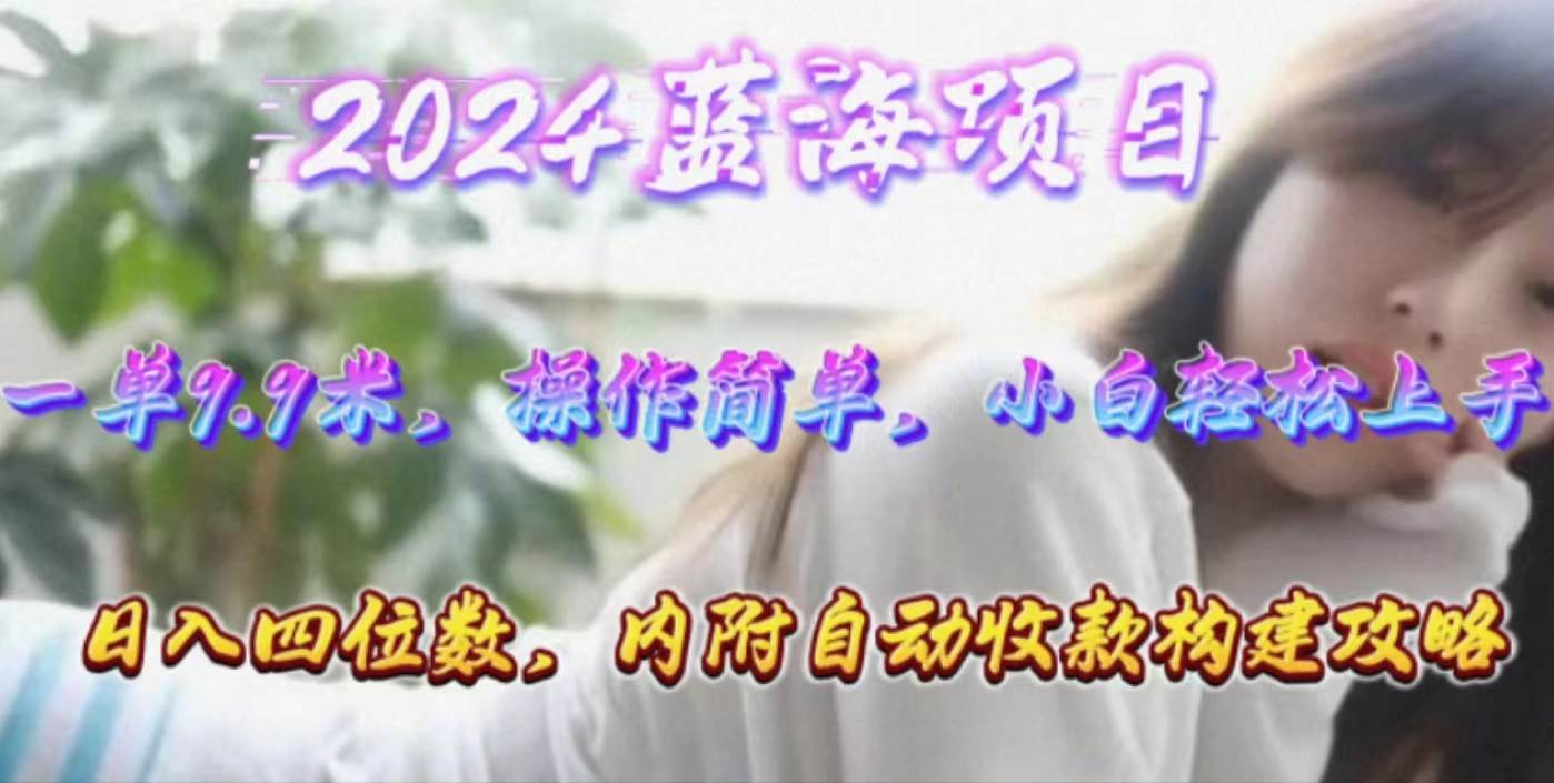 年轻群体的蓝海市场，1单9.9元，操作简单，小白轻松上手，日入四位数-米创网