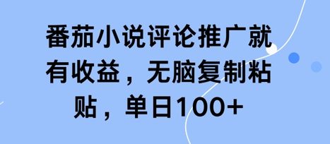 番茄小说评论推广就有收益，无脑复制粘贴，单日100+-米创网