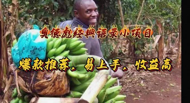 奥德彪经典语录小项目，爆款推荐，易上手，收益高-米创网