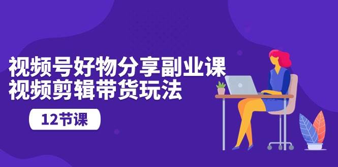 视频号好物分享副业课，视频剪辑带货玩法（12节课）-米创网