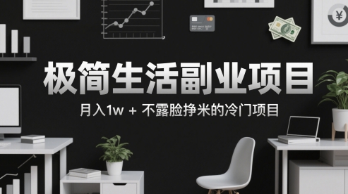 极简生活副业项目，月入1w+不露脸挣米的冷门项目-米创网