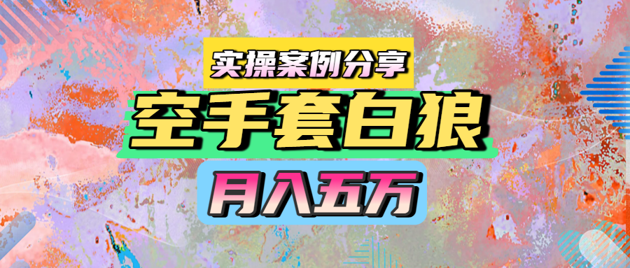 空手套白狼，月入五万，实操案例分享-米创网