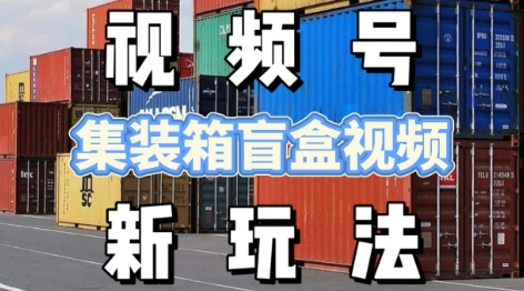 视频号新玩法，利用老外开集装箱盲盒视频，挣分成计划收益，月入过W，新手小白轻松上手-米创网