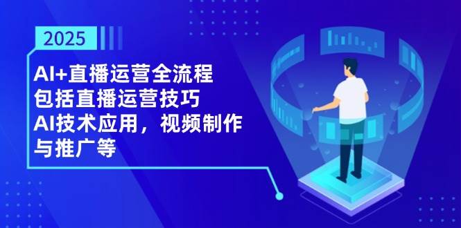 2025AI+直播运营全流程，包括直播运营技巧，AI技术应用，视频制作与推广等-米创网