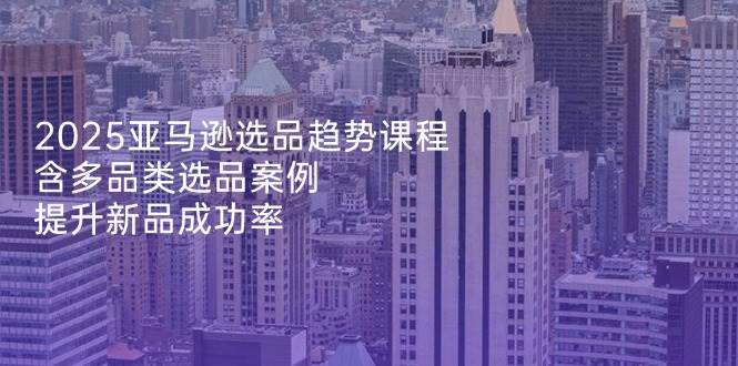 2025亚马逊选品趋势课程，含多品类选品案例，提升新品成功率-米创网