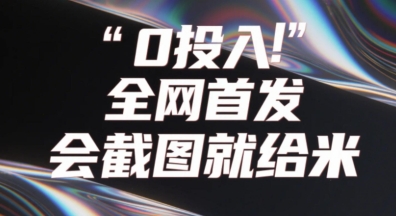 0投入，全网首发，会截图就给米，用户亲测有效，赶紧撸-多米网络