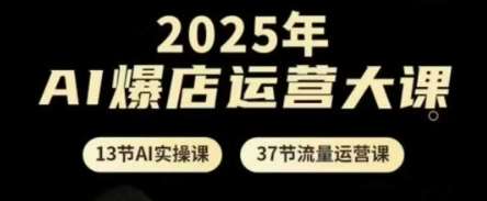 2025年AI爆店运营大课，13节AI实操课+37节流量运营课-米创网