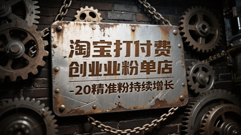 淘宝打付费创业粉单店每天稳定10-20精准粉持续增长【揭秘】-米创网