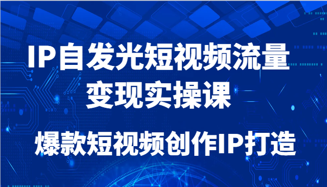 IP自发光短视频流量变现实操课，爆款短视频创作IP打造-米创网