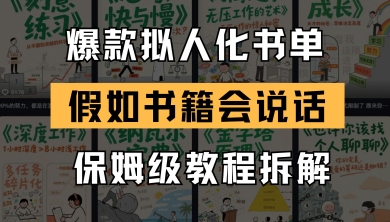 最新爆款拟人化书单玩法，假如书籍会说话，保姆级教程-米创网