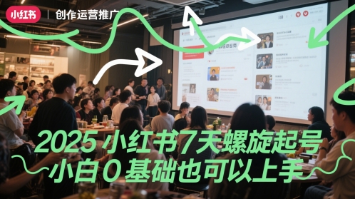 2025小红书7天螺旋起号，小白0基础也可以上手-米创网