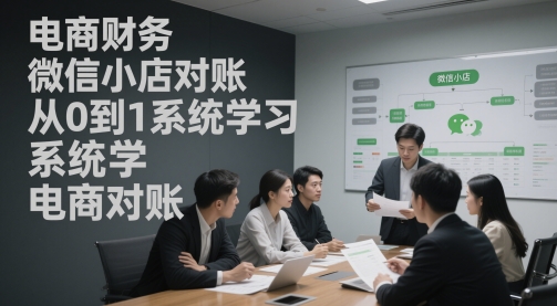 电商财务微信小店对账，从0到1系统学习电商对账-米创网