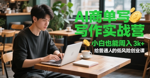 AI商单写作实战营，小白也能周入3k+，给普通人的低风险创业课-米创网