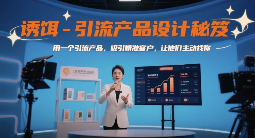 诱饵-引流产品设计秘笈，用一个引流产品，吸引精准客户，让他们主动找你-米创网