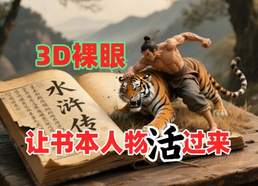 书本人物裸眼3D视频，新的玩法，流量超猛，保姆级教程-米创网
