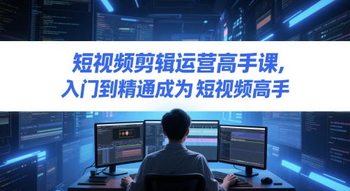 短视频剪辑运营高手课，入门到精通成为短视频高手-米创网