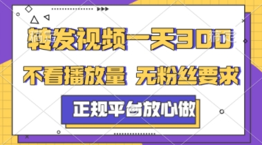 转发视频一天3张+，正规平台放心做，不看播放量，不看粉丝量，一个任务几分钟完成【揭秘】-米创网