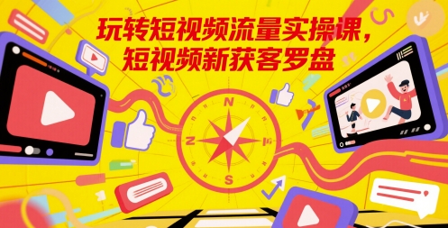玩转短视频流量实操课，短视频新获客罗盘-米创网