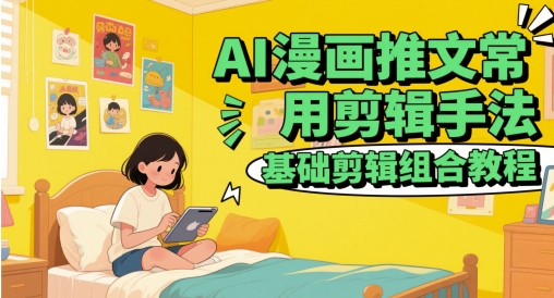 AI漫画推文常用剪辑手法，基础剪辑组合教程-米创网