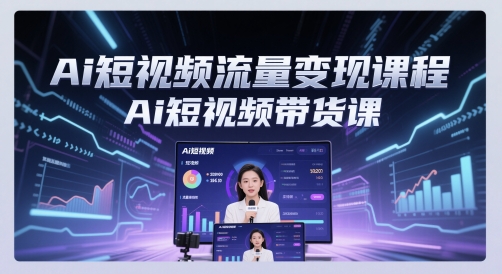 Ai短视频流量变现课程，Ai短视频带货课-米创网