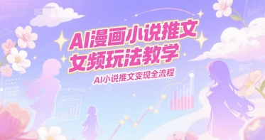 AI漫画小说推文女频玩法教学，AI小说推文变现全流程-米创网