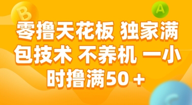 零撸天花板，独家满包技术 不养机 一小时撸满50+【揭秘】-米创网