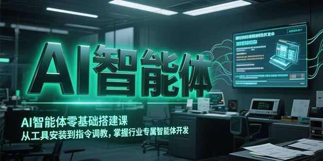 AI智能体零基础搭建课，从工具安装到指令调教，掌握行业专属智能体开发…-多米网络
