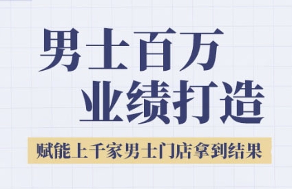 2025男士美业百万业绩打造，赋能上千家男士门店拿到结果-米创网