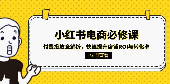 小红书电商必修课：付费投放全解析，快速提升店铺ROI与转化率-米创网