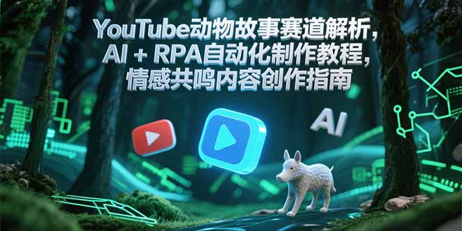 YouTube动物故事赛道解析，AI+RPA自动化制作教程，情感共鸣内容创作指南-米创网